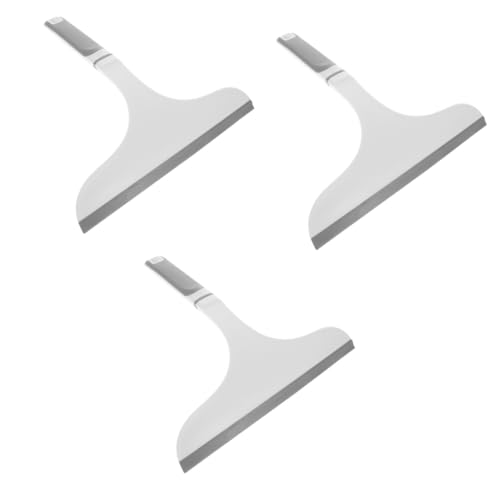NOLITOY 3 Stück Glaswischer Duschabzieher mit Ergonomischem Griff Sicherer Glasreiniger für Fenster Spiegel Auto Kratzerfreie Effektiver Schmutzentferner von NOLITOY