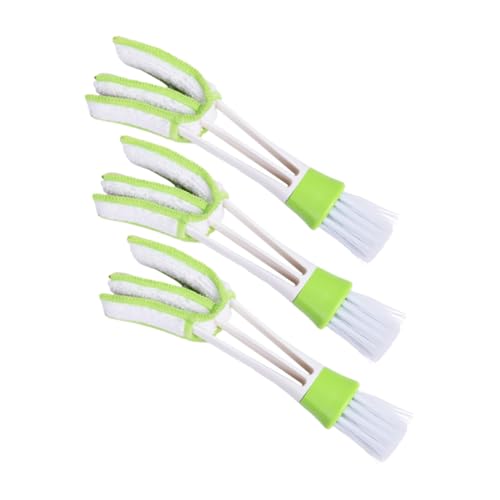 NOLITOY 3 Stück Teiliges Auto-luftauslass-reinigungsbürsten Flexiblem Griff Doppelseitige Mikrofaserbürste Kratzfrei und Waschbar für Auto-klimaanlagen und Innenraum-reinigung von NOLITOY