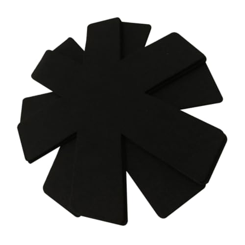 NOLITOY 3 Stück Teiliges Schwarze Topfschutz Isolationsmatten aus Flexiblem Vliesstoff Hitzebeständig rutschfest als Topf und Pfannenschutz für Küche und Esstisch von NOLITOY
