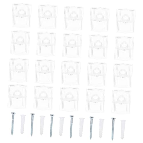 NOLITOY 30 Sätze Teiliges Transparente Glashalter Clips aus Kunststoff Robust und Rostfrei zur Sicheren Befestigung von Spiegeln Glasplatten und Glasregalen Vielseitig Einsetzbar für Bad von NOLITOY