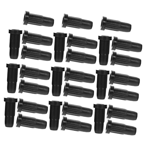 NOLITOY 30 Stück Drehstuhl Universal Wheel Gummiabdeckung Beinschützer für Stühle Möbelbeinabdeckung Beschützer Ersatz zubehör Fußschutz für Möbel Beinpolster für Möbel Plastik Schwarz von NOLITOY