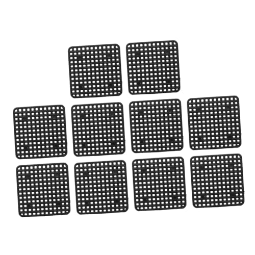 NOLITOY 30 Stück Quadratische Blumentopf Bodenloch Mesh Pads Kunststoff Abflussgitter Pflanzgefäß Zubehör Verhindert Bodenaustritt Schützt Pflanzen von NOLITOY
