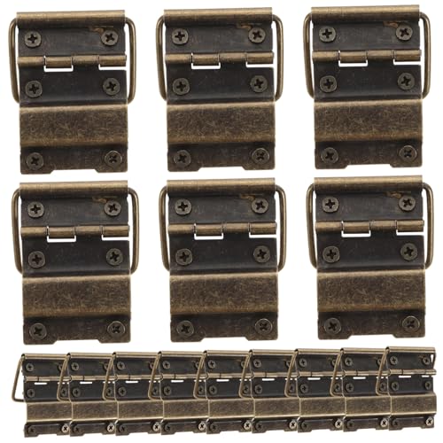 NOLITOY 30 Stück Teiliges Dekorative Mini scharniere aus Eisen für Holzboxen Rostfrei Hohe Härte Langlebig für Schmuckkästchen Aufbewahrungsboxen mit Schrauben Retro Stil Einfach zu von NOLITOY