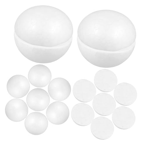 NOLITOY 30Stücke Halbkreisverzierung Styropor Weiße Halbe Kugeln für DIY Bastelmaterial Blumenarrangement und Projekte und Strapazierfähig von NOLITOY