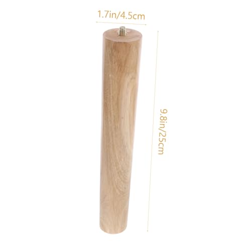 NOLITOY 4 Sätze Holz möbelfüße mit Montageplatten Robuste Möbelbeine aus Hochwertigem Holz für Sofa Tisch Bett und Schrank Elegante Gerade Form Langlebig und Vielseitig Einsetzbar von NOLITOY