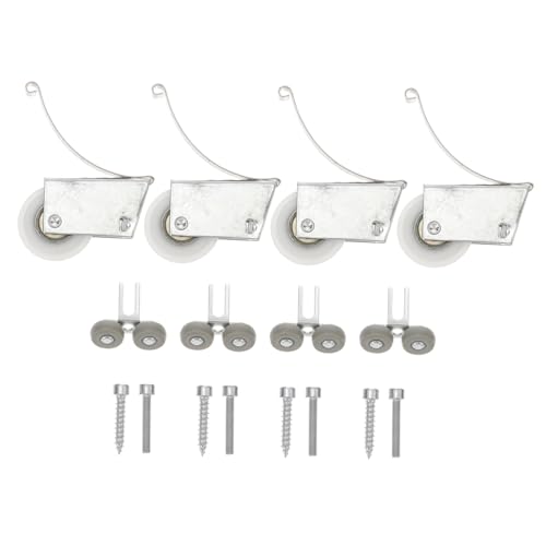 NOLITOY 4 Sätze Schiebetür Laufrollen aus Edelstahl Leise Kugellager Türrollen für Schrank Kleiderschrank Schiebetürsysteme Geräuscharm und Langlebig Geeignet für Möbel und NOLITOY 4 Sätze Schiebetür Laufrollen aus Edelstahl Leise Kugellager Türrollen für Schrank Kleiderschrank Schiebetürsysteme Geräuscharm und Langlebig Geeignet für Möbel und von NOLITOY