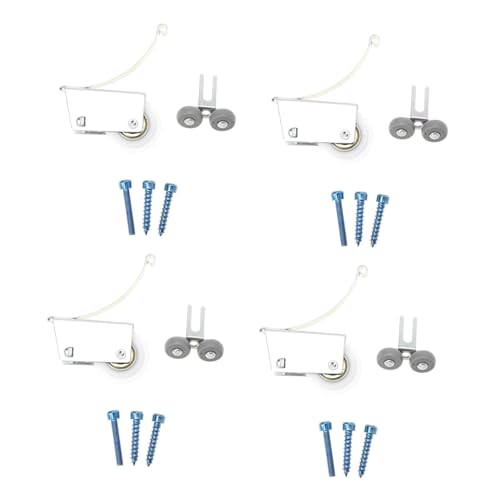 NOLITOY 4 Sätze Türschienen laufrollen mit Tail cam Geräuschlos Reibungslos Laufend für Schiebetüren Schränke und Fenster Langlebige Möbelzubehör räder Einfache Montage Vielseitig von NOLITOY