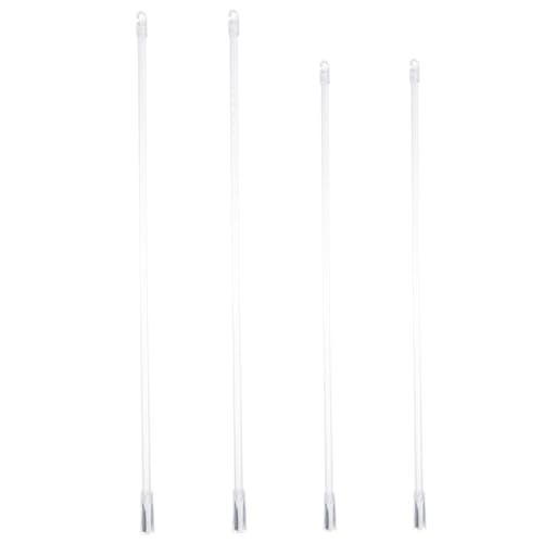 NOLITOY 4 Stück Fiberglas Jalousienstab Teiliges mit Haken Langlebiger Transparenter Fensterrollo Kippstab Leichter und Stabiler Vorhangstab für Senkrechte Jalousien Einfache Montage ohne von NOLITOY