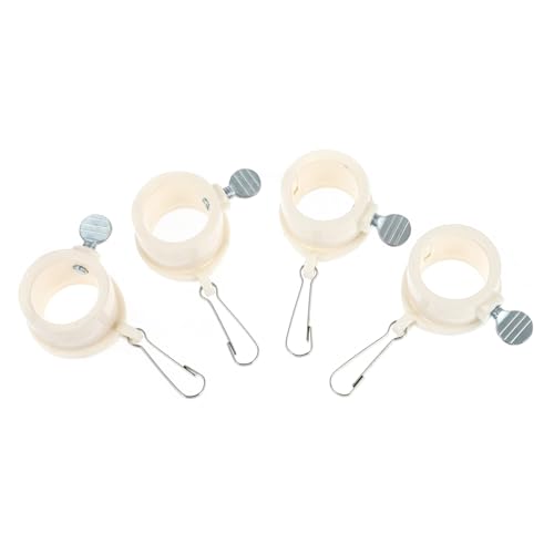 NOLITOY 4 Stück Flaggenmast Ringe mit Metallclip Wetterfeste Fahnenhalter für Garten und Fahnenmast Langlebige Flaggenbefestigung zur Vermeidung von Verheddern und Einfachem Austausch von NOLITOY