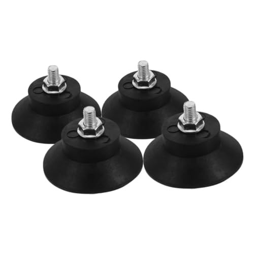 NOLITOY 4 Stück Gewindefüße Rutsch Gummi Fußpads mit Stoßdämpfung Verstellbare Vibrationsdämpfende Unterlagen für Möbel Waschmaschinen und Industriegeräte Wetterbeständig Einfache Montage von NOLITOY