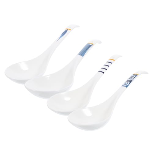 NOLITOY 4 Stück Lange Keramik Suppenkelle Teiliges Set Ergonomischer Löffel für Suppe und Brei Robuste Asiatische Tischwaren für Zuhause und Restaurant NOLITOY 4 Stück Lange Keramik Suppenkelle Teiliges Set Ergonomischer Löffel für Suppe und Brei Robuste Asiatische Tischwaren für Zuhause und Restaurant von NOLITOY