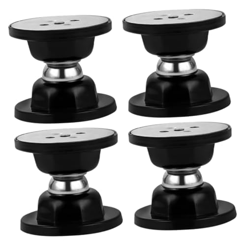 NOLITOY 4 Stück Magnetische Türstopper mit Starkem Halt für Wand und Bodenmontage Geräuschdämpfend ohne Bohren Schrauben und Klebeband Geeignet für Holz Metall Marmor Schwarz von NOLITOY