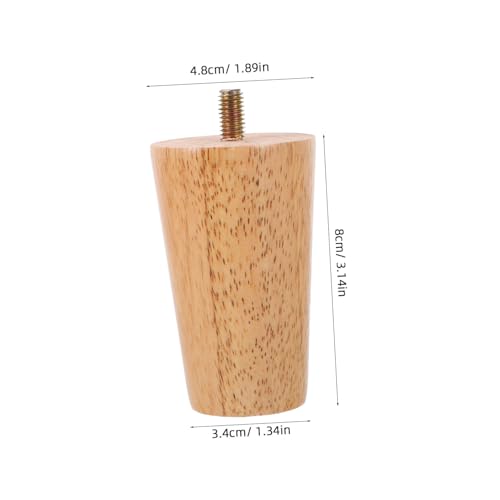 NOLITOY 4 Stück Massive Holz möbelfüße Ersatz Tischbeine mit Schrauben Verstellbar Vielseitig für Tv Schrank Bett Nachttisch Modernes Design von NOLITOY