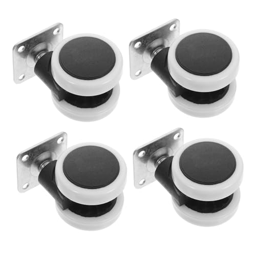 NOLITOY 4 Stück Schwerlast Möbelrollen Schwenkbare Möbelräder ohne Bremse für Kinderbett und Möbel Leise und Robust Einfache Montage Weiße Kante von NOLITOY