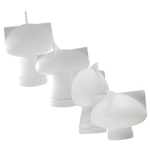 NOLITOY 4 Stück Silikonform Pilzform Epoxidharz Gießform Wiederverwendbar Antihaft DIY Bastelarbeiten Langlebig Leicht zu Reinigen für Handgemachte Dekoration von NOLITOY