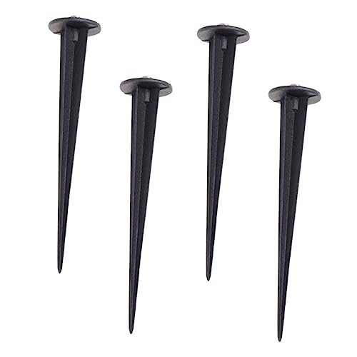 NOLITOY 4 Stück Teiliges Aluminium Erdspieße Wasserfest und Rostfrei Robuste Bodennägel für Garten Solarleuchten Lange Outdoor spieße zur Sicheren Befestigung von Rasenscheinwerfern von NOLITOY