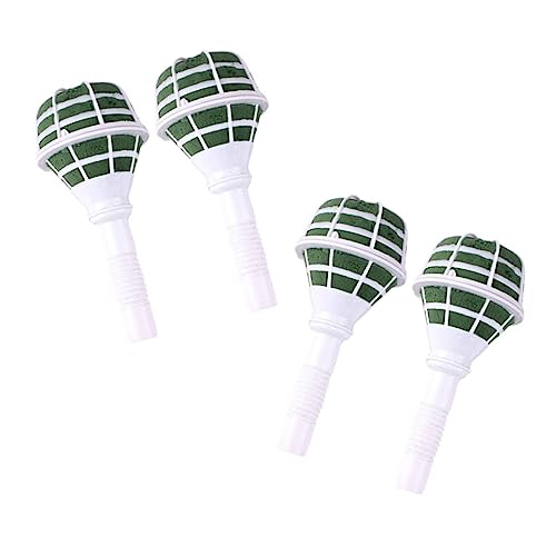NOLITOY 4 Stück Teiliges Brautstrauß Halter Wasserabsorbierende Blumenhalter Basis mit Weißer Abdeckung Grüne Blumenerde für Hochzeitsfloristik Langlebige DIY Blumenarrangements und von NOLITOY