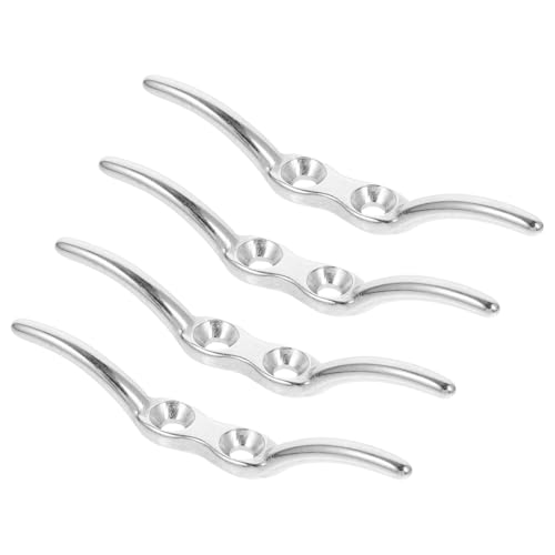 NOLITOY 4 Stück Teiliges Edelstahl Seilklammer für Jalousien Rostfrei Kompakt und Sicher Installieren Geeignet als Gardinenhaken und Fensterjalousien Zubehör von NOLITOY