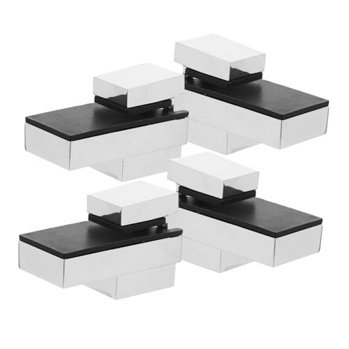 NOLITOY 4 Stück Teiliges Glasshelfhalter Regalhalterung für Glasböden Stabile Wandhalterung für Bad Küche Vielseitiger Halter für Glasregale und Schränke von NOLITOY
