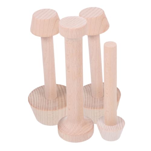 NOLITOY 4 Stück Teiliges Holz Tartlet Mold Set mit Doppelseitigem Tamper Vielseitiges Gebäck und Pastateig Formwerkzeug für Diy Kuchen Torten Käsekuchen Dessert Backen Zuhause und Party von NOLITOY