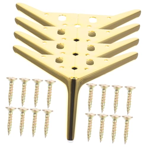 NOLITOY 4 Stück Teiliges Metall möbelfüße in Titanoptik Robuste Stützbeine für Sofa Couchtisch Kommode und Badezimmermöbel Langlebige Möbelbeine mit Hoher Tragkraft Modernes Design für von NOLITOY