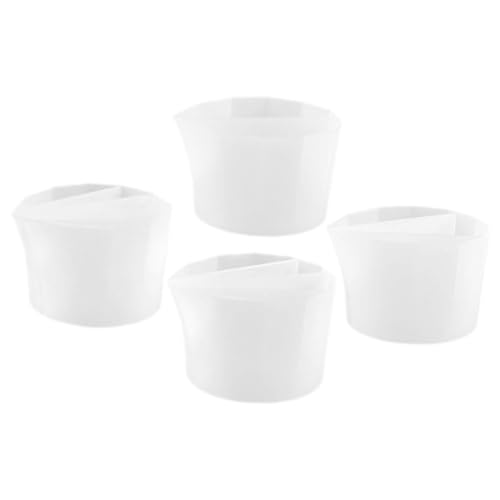 NOLITOY 4 Stück Teiliges Silikon Mischbecher mit Fächern für DIY Epoxidharz Gießen Flexible Resin Mischbecher für Basteln und Schmuckherstellung von NOLITOY