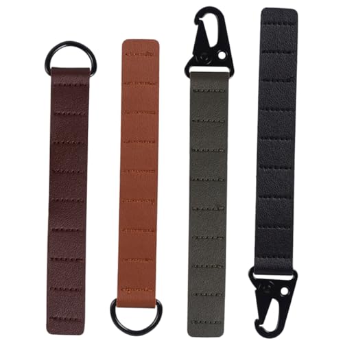 NOLITOY 4 Stück Teiliges Zelt heringe Aufbewahrungsetui aus Kunstleder mit Gürtelhalter Robuster Zeltnagel Organizer für Camping Wandern Outdoor aktivitäten Vielseitiger Bodenanker von NOLITOY