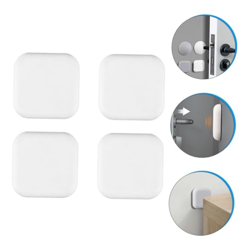 NOLITOY 4 Stück Türstopper Wandpuffer Selbstklebend Stoßdämpfender Wandschutz für Türgriffe Geräuschreduzierend Kratzfest Einfache Anbringung ohne Bohren Vielseitig für Möbel Elektronik von NOLITOY