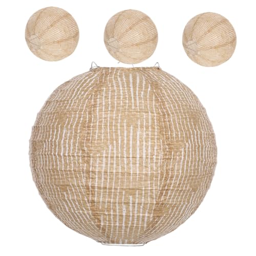 NOLITOY 4 Stück Vintage Rundliche Burlap Lampenschirme Hängende Laternen aus Leinen Wiederverwendbar Einfache Installation Für Hochzeit Geburtstag Party Dekoration NOLITOY 4 Stück Vintage Rundliche Burlap Lampenschirme Hängende Laternen aus Leinen Wiederverwendbar Einfache Installation Für Hochzeit Geburtstag Party Dekoration von NOLITOY