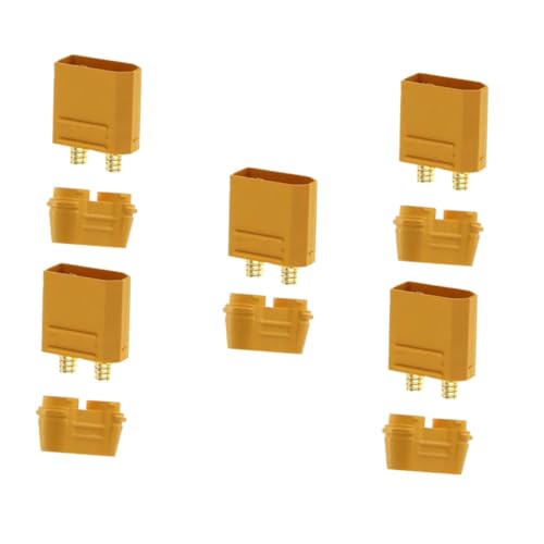 NOLITOY 5 Sätze Xth Batterie Steckverbinder Männlich und Weiblich Isolierte Hochstromanschlüsse Robust und Langlebig Kompakt und Leicht für Rc Modelle und Hochstromanwendungen von NOLITOY