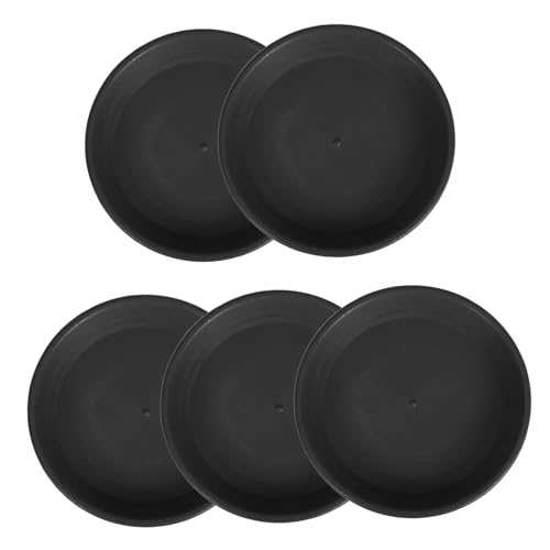 NOLITOY 5 Stück Runde Pflanzuntersetzer aus Robustem Dicke Blumentopf Auffangschalen mit Rutsch Boden Wassersammelbehälter für Indoor und Outdoor Pflanzen für Pflanzengefäße und von NOLITOY