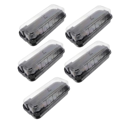 NOLITOY 5 Stück Teiliges Anzuchtset Pflanzschalen aus Robustem Kunststoff Atmungsaktiv und Langlebig für Keimung und Aufzucht von Gemüse Blumen und Kleinen Pflanzen Fensterbank Garten von NOLITOY