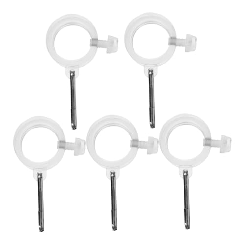 NOLITOY 5 Stück Teiliges Fahnenmast Halterungsringe Drehbare Verstellbare Clips Robustem PC Material für Sichere Fahnenbefestigung bei Konferenzen und Outdoor Aktivitäten von NOLITOY