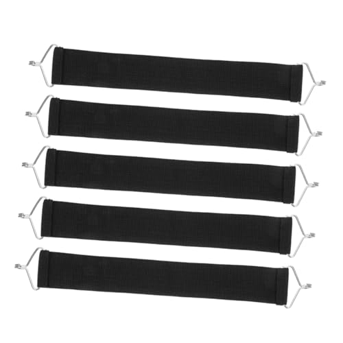 NOLITOY 5 Stück Teiliges Lounge Chair Verstärkungsbänder Schwarz Reißfeste Reparaturgurte mit Haken Belastbare Ersatzgurte für Klapp Gartenstühle Strapazierfähige Anti riss von NOLITOY