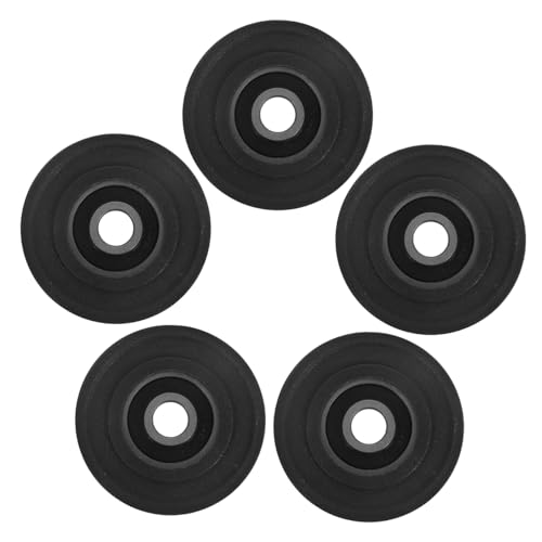 NOLITOY 5 Stück Teiliges Nylonbeschichtete U nut Laufrollen für Tür Fensterschienen Belastbare Stahl drahtführung Langlebige Kugellager Vielseitig für Schiebetüren Fenster und Einfache von NOLITOY