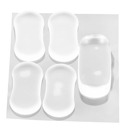 NOLITOY 5 Stück Teiliges Transparente Silikon Toilettensitz Dichtungen mit Geräuschdämpfender Polsterung und Stoßabsorbierendem Bumper Selbstklebend Installieren Geeignet für Wc Deckel von NOLITOY