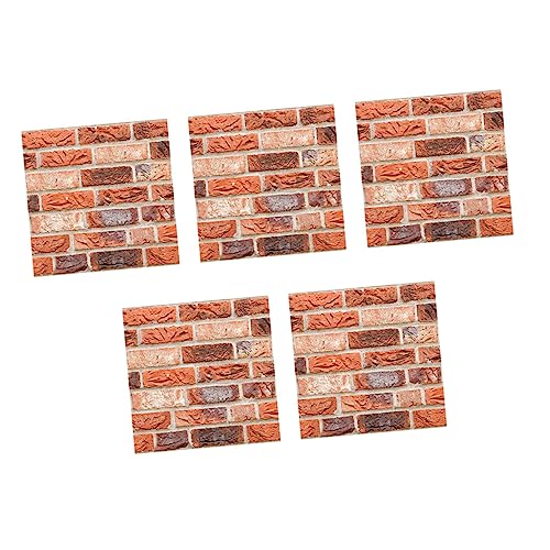 NOLITOY 5 Stück Teiliges Ziegelmuster Wandaufkleber Selbstklebend für Wohnzimmer Küche Badezimmer Dekorative Tapete für Glatte Oberflächen Einfache Montage Modernes Ziegel Design NOLITOY 5 Stück Teiliges Ziegelmuster Wandaufkleber Selbstklebend für Wohnzimmer Küche Badezimmer Dekorative Tapete für Glatte Oberflächen Einfache Montage Modernes Ziegel Design von NOLITOY