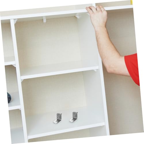 NOLITOY 50 Stück Förmige Regalträger mit Loch Langlebige Vernickelte Haltewinkel für Schränke Stabile Stützstifte für Möbel und Regalbretter Vielseitig Einsetzbar für Heim und DIY von NOLITOY