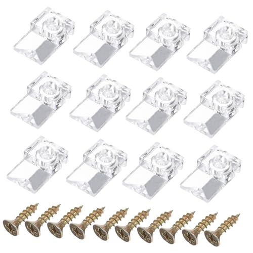 NOLITOY 50 Stück Teiliges Glasplattenhalter aus Hochwertigem Kunststoff Bruchsicher Stabiler Spiegel Glasclip ohne Bohren Einfache Montage Langlebig Schützt Glas vor Beschädigung für von NOLITOY