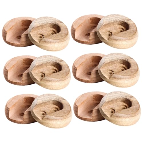 NOLITOY 6 Paare Holz Kleiderstangenhalter Robuste Garderobe Stangenhalterung für Schrank Wandmontage Langlebig und Sicher für Kleidung und Handtücher NOLITOY 6 Paare Holz Kleiderstangenhalter Robuste Garderobe Stangenhalterung für Schrank Wandmontage Langlebig und Sicher für Kleidung und Handtücher von NOLITOY