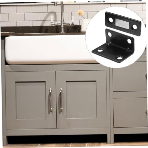 NOLITOY 6 Sätze Magnetischer Schranktürverschluss Unsichtbare Ultra Dünne Magnet schnäpper ohne Bohren Starker Halt für Möbel Schubladtüren Einfache Installation Langlebig Schwarz von NOLITOY