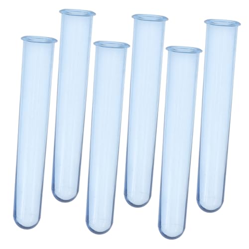 NOLITOY 6 Stück Klare Reagenzglas Vasen für Hydrokultur Pflanzen DIY Blumentopf Transparentes Röhrchen Home Office Dekoration Tischvase für Blumenarrangements von NOLITOY