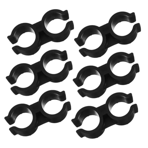 NOLITOY 6 Stück Teiliges Doppelrohrschellen aus Kunststoff H förmige Wasserrohrklemmen mit Doppeltem Anschluss für Sichere Rohrverbindung Einfache Werkzeugfreie Montage Vielseitig von NOLITOY