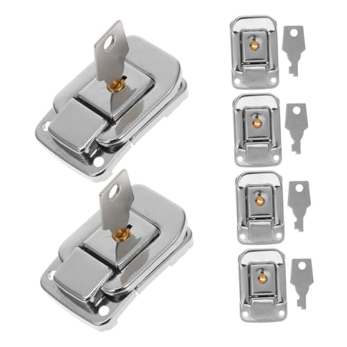 NOLITOY 6 Stück Teiliges Kofferverschluss Kappschloss mit Schlüssel Robuster Spannverschluss für Gepäck Abschließbarer Kistenverschluss Schnell zu Öffnendes Sicherheits schloss für von NOLITOY