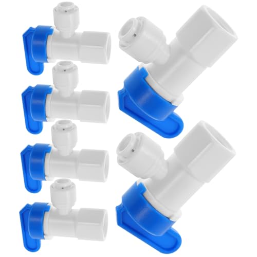 NOLITOY 6 Stück Teiliges Kugelhahn aus Kunststoff für Wasserfilter und Trinkbrunnen Hochdurchfluss Absperrventil Zubehör für Effiziente Bewässerung und Wasserversorgungssysteme NOLITOY 6 Stück Teiliges Kugelhahn aus Kunststoff für Wasserfilter und Trinkbrunnen Hochdurchfluss Absperrventil Zubehör für Effiziente Bewässerung und Wasserversorgungssysteme von NOLITOY