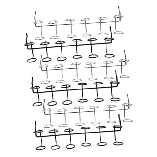 NOLITOY 6 Stück Teiliges Pegboard Werkzeugregal Schraubendreherhalter aus Edelstahl Platzsparender Organizer für Werkstatt und Garage Langlebig Modernes Design Kompatibel mit Lochwand von NOLITOY