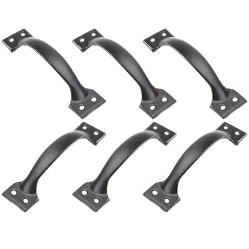 NOLITOY 6 Stück Teiliges Vintage Möbelgriff Schwarzer Eisen Türgriff für Schränke Kommoden und Garderoben Robustes Retro design Langlebiges Möbelzubehör NOLITOY 6 Stück Teiliges Vintage Möbelgriff Schwarzer Eisen Türgriff für Schränke Kommoden und Garderoben Robustes Retro design Langlebiges Möbelzubehör von NOLITOY