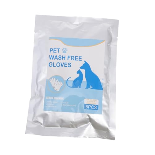 NOLITOY 6 Stück Teiliges Waschfreie Haustier pflegehandschuhe aus Feinem Vliesstoff Pflegend Massierend Geruchsneutralisierend für Hunde und Katzen zur Effektiven Fell Hautpflege NOLITOY 6 Stück Teiliges Waschfreie Haustier pflegehandschuhe aus Feinem Vliesstoff Pflegend Massierend Geruchsneutralisierend für Hunde und Katzen zur Effektiven Fell Hautpflege von NOLITOY