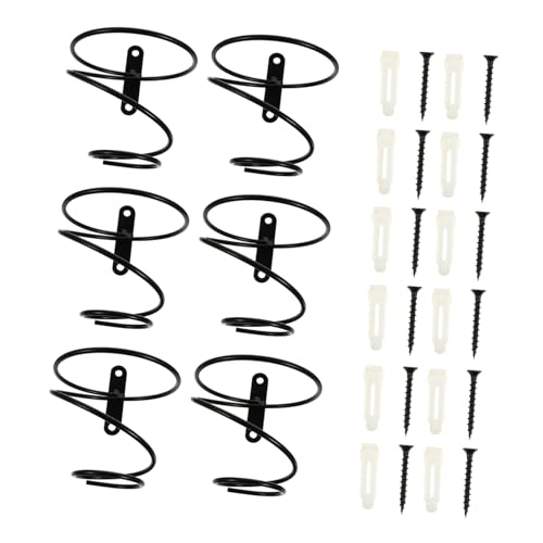 NOLITOY 6 Stück Wandmontiertes Weinregal Spiralförmiger Flaschenhalter aus Hochwertigem Kunstwerk Robust und Platzsparend für Zuhause Bar Restaurant von NOLITOY