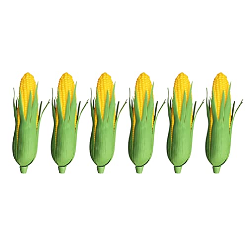 NOLITOY 6 Stück künstliche Mais-Modelle, künstliche Mais, grüne Muschel, lebensechte Mais-Kunstmasse, künstliche Mais-Simulation, Gemüse-Dekorationen, Mais-Foto-Requisiten von NOLITOY